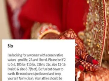 Internet users had a hilarious time as they reacted to the man's bizarre requirements for a bride. (Image: Reddit screengrab)