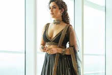 কালো লেহেঙ্গায় উন্মুক্ত বক্ষবিভাজিকা, দিওয়ালির সাজে ছক ভাঙলেন সান্যা মালহোত্রা!