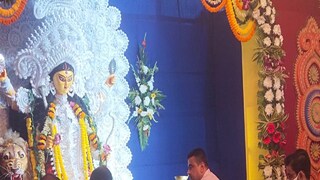 বাড়ির পুজোয় শুভেন্দু অধিকারী