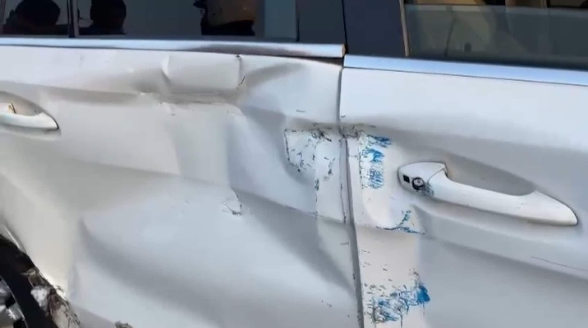 দুর্ঘটনার কবলে তৃণমূল নেত্রী সায়ন্তিকা বন্দোপাধ্যায়ের গাড়ি। দেখুন ভিডিও।