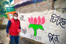 নির্বাচনী নাগাড়া বাজতেই শুরু দেওয়াল লিখন। প্রচারে বেরিয়ে 'কড়া' শঙ্কর ঘোষ।