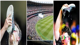 মদের ফোয়ারা, সঙ্গে গালাগালি! অজি ক্রিকেট ভক্তদের অ্যাশেজ জয়ের সেলিব্রেশন