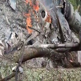 ভেঙে পড়তেই বায়ুসেনার কপ্টারে আগুন, শুরু তদন্ত, দেখুন দুর্ঘটনাস্থলের ছবি