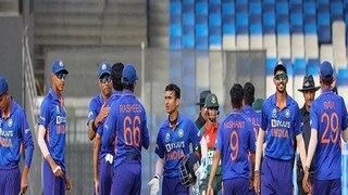 অনূর্ধ্ব ১৯ এশিয়া কাপে বাংলাদেশকে হারানোর পর ভারতীয় দল অনূর্ধ্ব ১৯ এশিয়া কাপে বাংলাদেশকে হারানোর পর ভারতীয় দল
