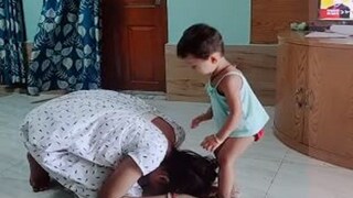 Watch viral video of how a mother teaching her child to  show respect elder in bengali manner-Photo Courtesy- Facebook/Video Grab 