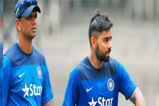 ভারতীয় দলের অনুশীলনে বিরাট এবং রাহুল দ্রাবিড়