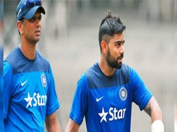 ভারতীয় দলের অনুশীলনে বিরাট এবং রাহুল দ্রাবিড়