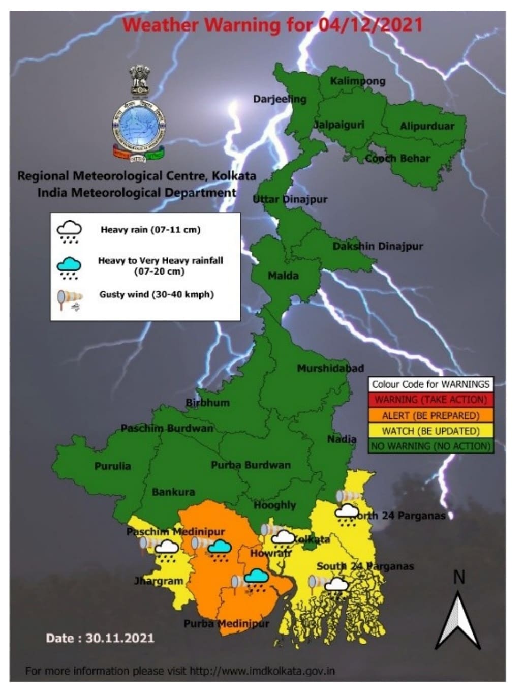 Courtesy: Regional Meteorological Centre, Kolkata (India Meteorological Department)