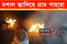 কুলতলিতে বাঘের পায়ের ছাপ! মশাল নিয়ে রাত পাহারায় গ্রামবাসীরা কুলতলিতে বাঘের পায়ের ছাপ! মশাল নিয়ে রাত পাহারায় গ্রামবাসীরা