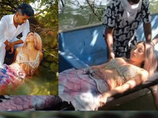 স্ট্রেচারে করে নিয়ে যাওয়া হচ্ছে নোরা ফাতেহিকে! 