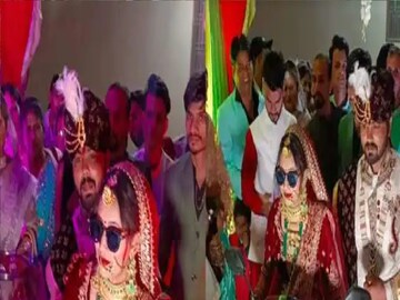 স্কুটিতে চাপিয়ে বরকে ছাদনাতলায় নিয়ে এলেন কনে নিজেই। 