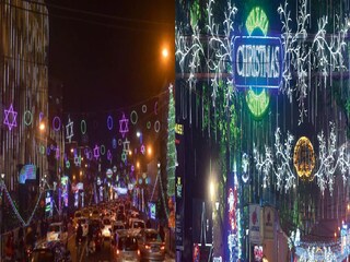 বড়দিনে পার্কস্ট্রিট। ফাইল ছবি। 
