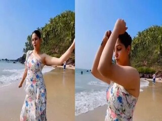 Viral Video: Sapna Chowdhary beach dance video in hot western dress goes viral- Photo-Instagram/Video Grab 