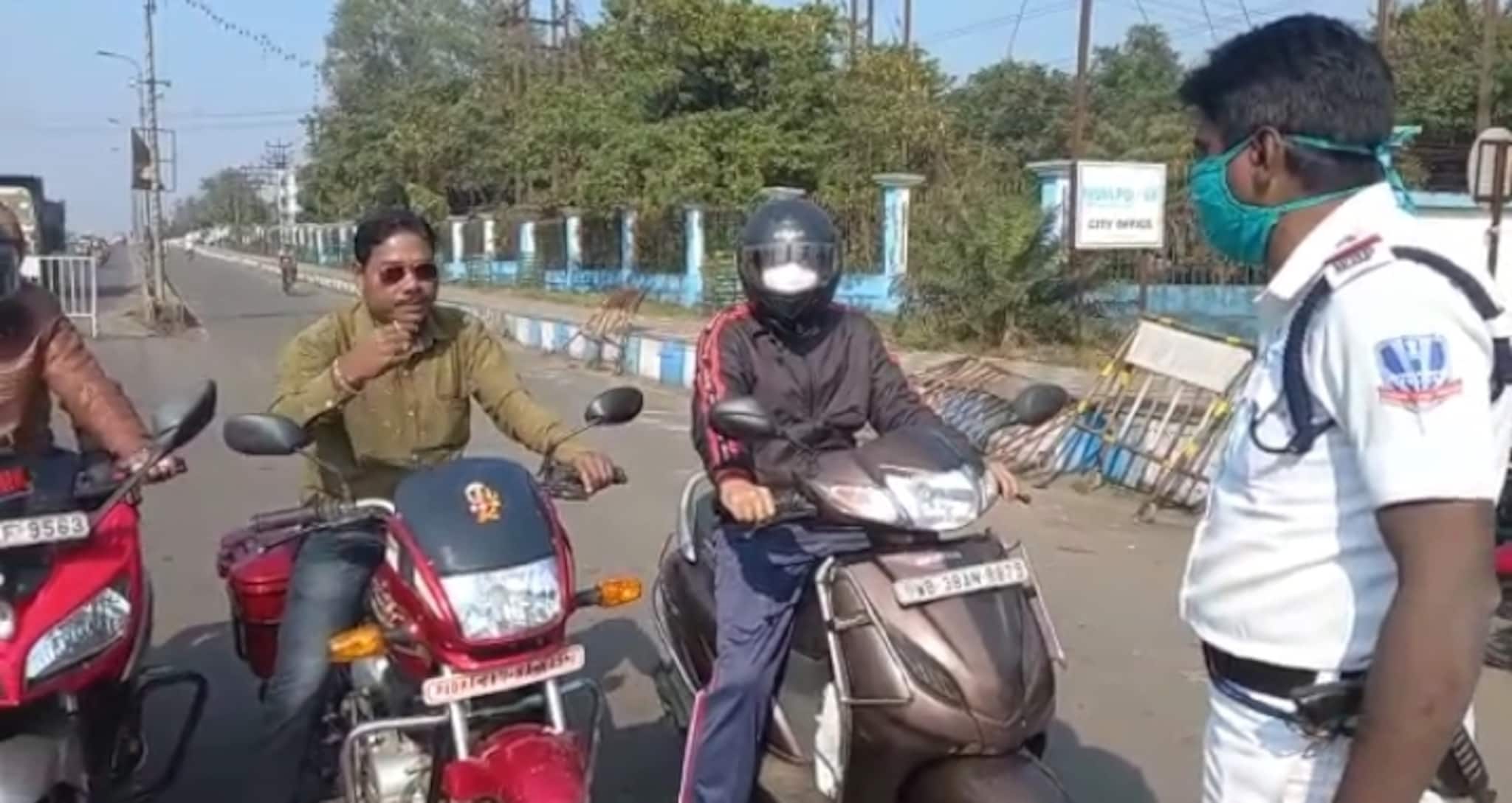 Paschim Bardhaman: এখনও মাস্ক ছাড়া ঘুরছেন অনেকে, চলছে পুলিশের ধরপাকড়