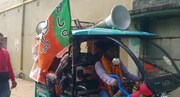 টোটোচালক প্রার্থী টোটো চালিয়ে সারলেন প্রচার।