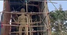 করোনা বিধি মেনেই ৪৫ ফুটের সরস্বতী পূজিত হবে কলিগ্রামে করোনা বিধি মেনেই ৪৫ ফুটের সরস্বতী পূজিত হবে কলিগ্রামে