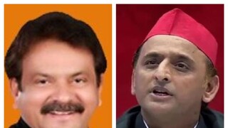 অখিলেশ যাদবের বিরুদ্ধে প্রার্থী এস পি সিং বাঘেল৷ 