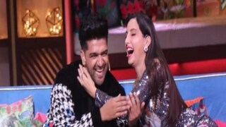 Nora Fatehi kisses Guru Randhawa