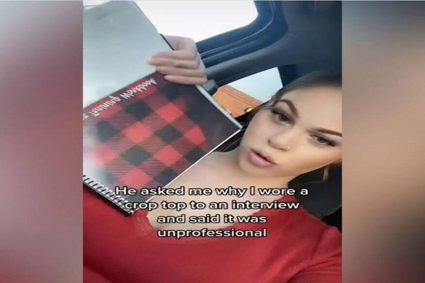 viral News: woman wear crop top for job boy friend criticize but she get the hot photo viral