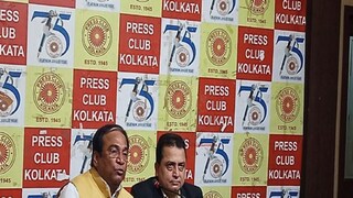 সাংবাদিক বৈঠকে জয়প্রকাশ মজুমদার ও রীতেশ তিওয়ারি৷ 