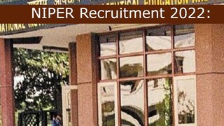 NIPER Recruitment 2022 NIPER Recruitment 2022