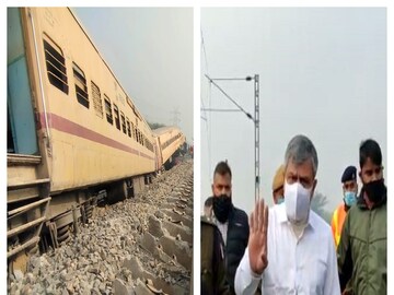 দুর্ঘটনাস্থলে রেলমন্ত্রী অশ্বিনী বৈষ্ণব৷ 