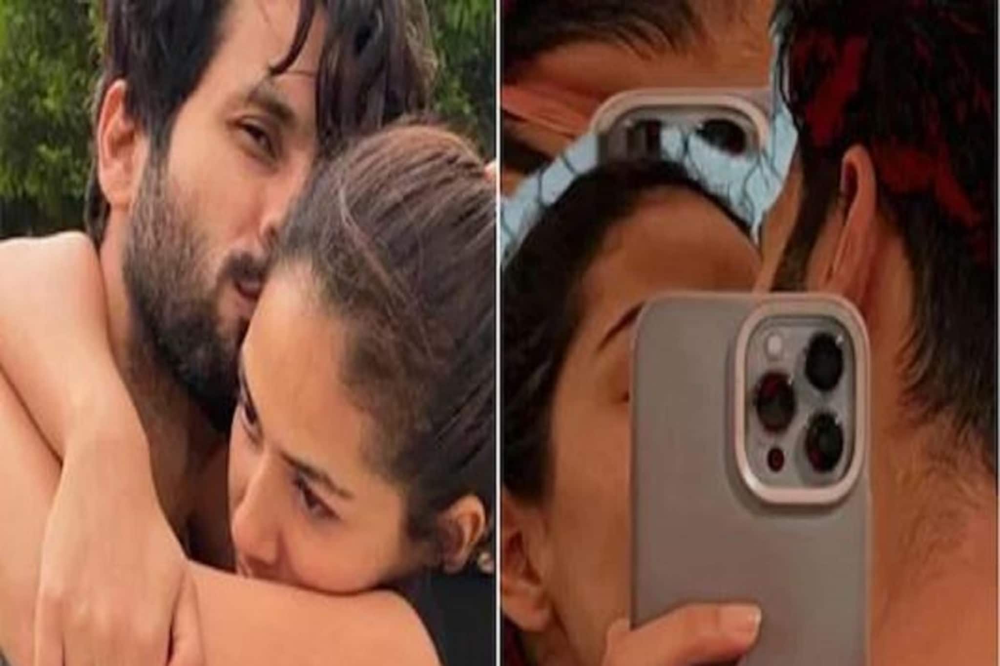 ঠোঁটে ঠোঁটে ডুবে গেল সেলেব বলি দম্পতির সকাল, ভাইরাল মীরা -শহিদের লিপলক!