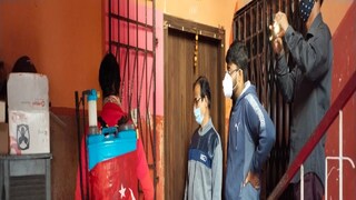 স্যানিটাইজেশনের দায়িত্বে বাম প্রার্থী