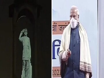 নেতাজির হলোগ্রাম মূর্তি উদ্বোধন মোদির! 
