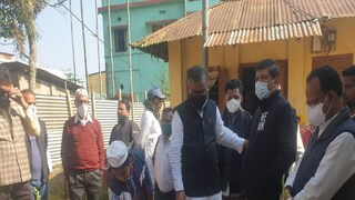 মৃত তৃণমূল নেতার বাড়িতে সুদীপ রায় বর্মণ