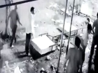 Viral News: drunken driver car hits vegetable seller injured- Photo Courtesy- CCTV 