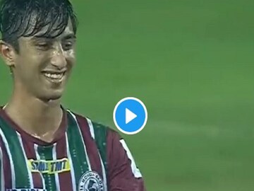 Kiyan Nassiri celebrates his hattrick with teammate in ATK Mohun Bagan dressing room- Photo Courtesy- ATK Mohun Bagan/ Twitter