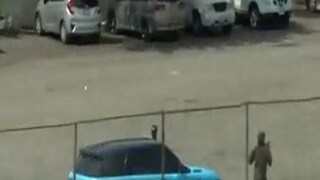 West Indies odean smith on odi debut hit car with powerful six watch Viral video- Photo Courtesy- Twitter/ Video Grab West Indies odean smith on odi debut hit car with powerful six watch Viral video- Photo Courtesy- Twitter/ Video Grab