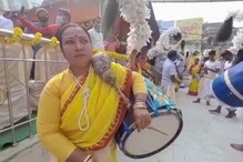মহাযজ্ঞের আগে মহিলা ঢাকিদের ঢাকের আওয়াজে মুখরিত তারাপীঠ মহাযজ্ঞের আগে মহিলা ঢাকিদের ঢাকের আওয়াজে মুখরিত তারাপীঠ