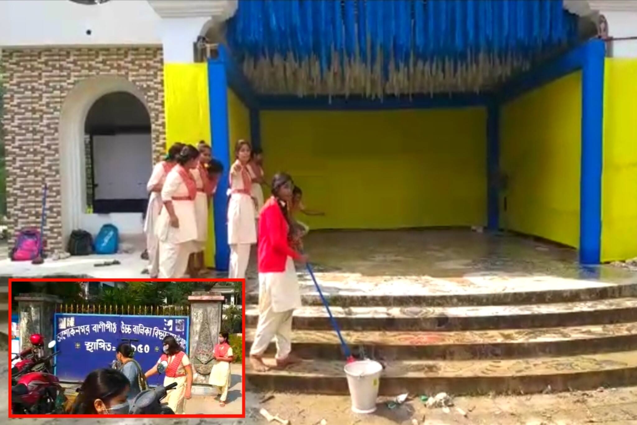 North 24 Parganas News- স্কুলে এসেই বিদ্যাদেবীর আরাধনার প্রস্তুতি পড়ুয়াদের
