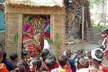 অনন্য সরস্বতী পুজো বীরভূমে, নেই পুরোহিত, পুজো আদিবাসী তরুণীর হাতে