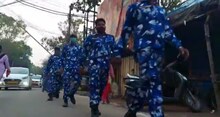 পুর নির্বাচনে অপ্রীতিকর ঘটনা রোধ করতে বিভিন্ন ওয়ার্ডে র‍্যাফের টহলদারি