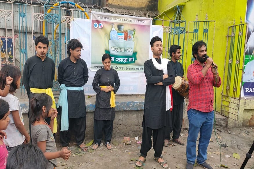 Coronavirus awareness camp organised by UNICEF in Kolkata Municipal corporation's different ward