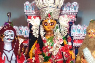 শান্তিপুরের গণেশ জননী মাতা, কোলে রয়েছে ছোট্ট গণেশ