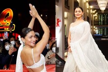 স্বচ্ছ শাড়িতে হ্রস্ব ব্লাউজ, দৃপ্ত ভঙ্গিতে বার্লিন বিজয় ‘গাঙ্গুবাঈ’ আলিয়ার