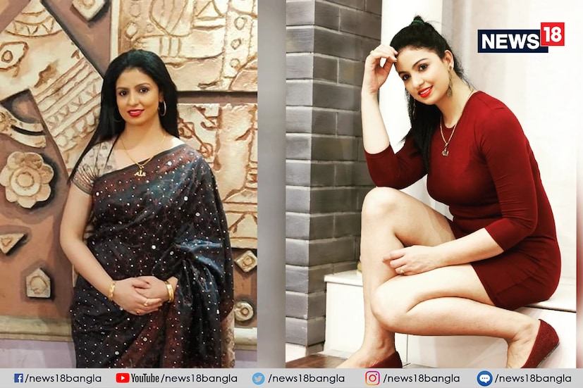 কালো শাড়িতে মোহময়ী নারী হিসেবে দেখা যাচ্ছে মহম্মদ শামির স্ত্রী হাসিন জাহানকে৷ Photo Courtesy- Hasin Jahan/ Facebook 