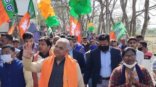 প্রচারে দিলীপ ঘোষ