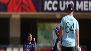U19 World Cup Final: Ravi Kumar with a dream strart in final between India vs England- Photo Courtesy- Cricket World Cup/ Twitter U19 World Cup Final: Ravi Kumar with a dream strart in final between India vs England- Photo Courtesy- Cricket World Cup/ Twitter