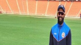 ranji trophy: baroda cricketer vishnu solanki hit century days after losing his daughter- Photo Courtesy- Shishir Hattangadi/ Twitter ranji trophy: baroda cricketer vishnu solanki hit century days after losing his daughter- Photo Courtesy- Shishir Hattangadi/ Twitter