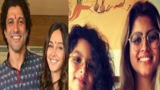 ফারহানের দুই কন্যা আকিরা ও শাক্য (ডানদিকে)