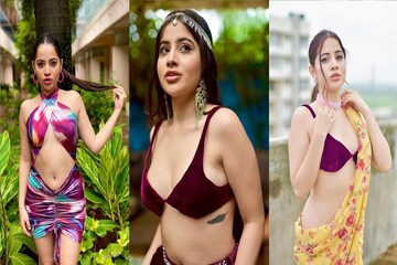 উন্মুক্ত শরীর ঢাকা বডি পেইন্টের গোলাপি ফুলে! উরফি জাভেদের নয়া ছবি তুমুল ভাইরাল..