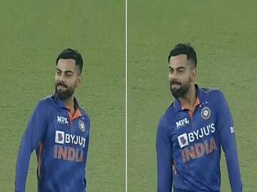 virat kohli takes stunner to dismiss odean smith celebrates with a srivalli dance step- Photo Courtesy-Twitter 