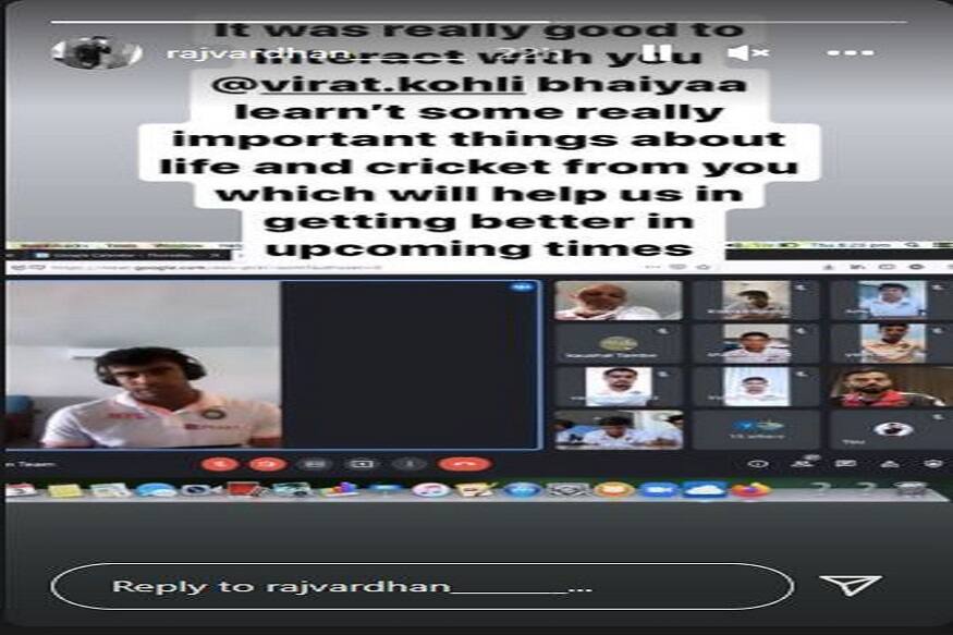 virat kohli is giving important tips before the final match kaushal tambe Rajvardhan Hangargekar shared the post