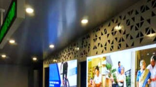 Smart Digital Display board in new town bus stop Smart Digital Display board in new town bus stop