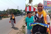 Nadia News- পায়ে হেঁটে সুদূর বৃন্দাবন থেকে মায়াপুরে এলেন বৃন্দাবনের বাসিন্দা স্মরণ দাস